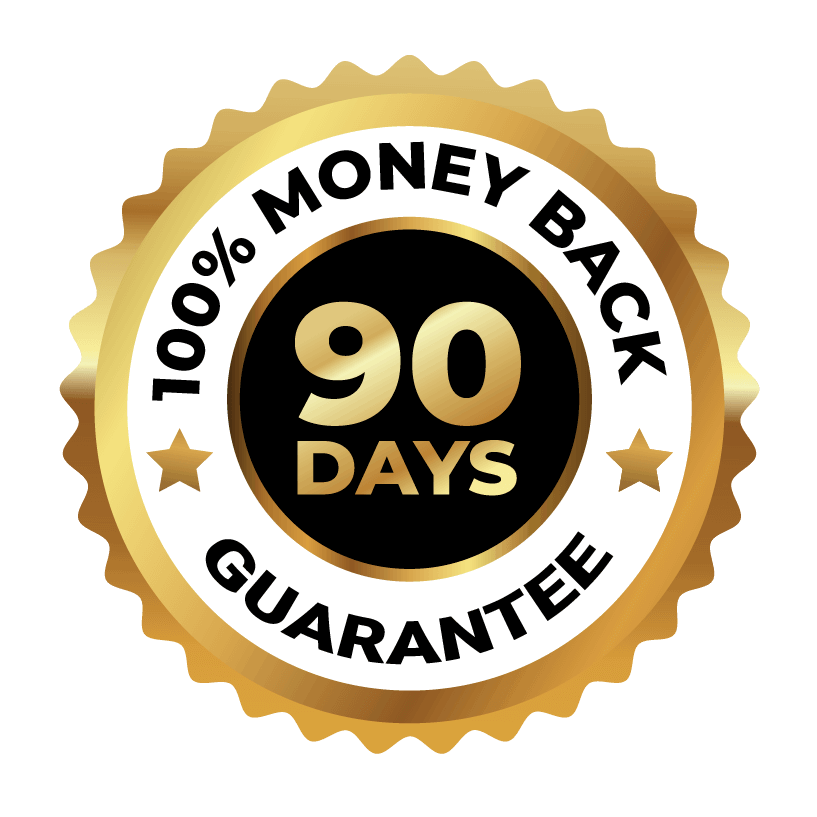 90-day money back guarantee badge